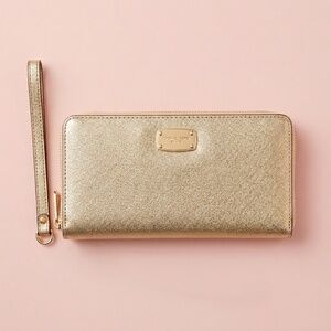 NWT Michael Kors Vintage Gold Wallet